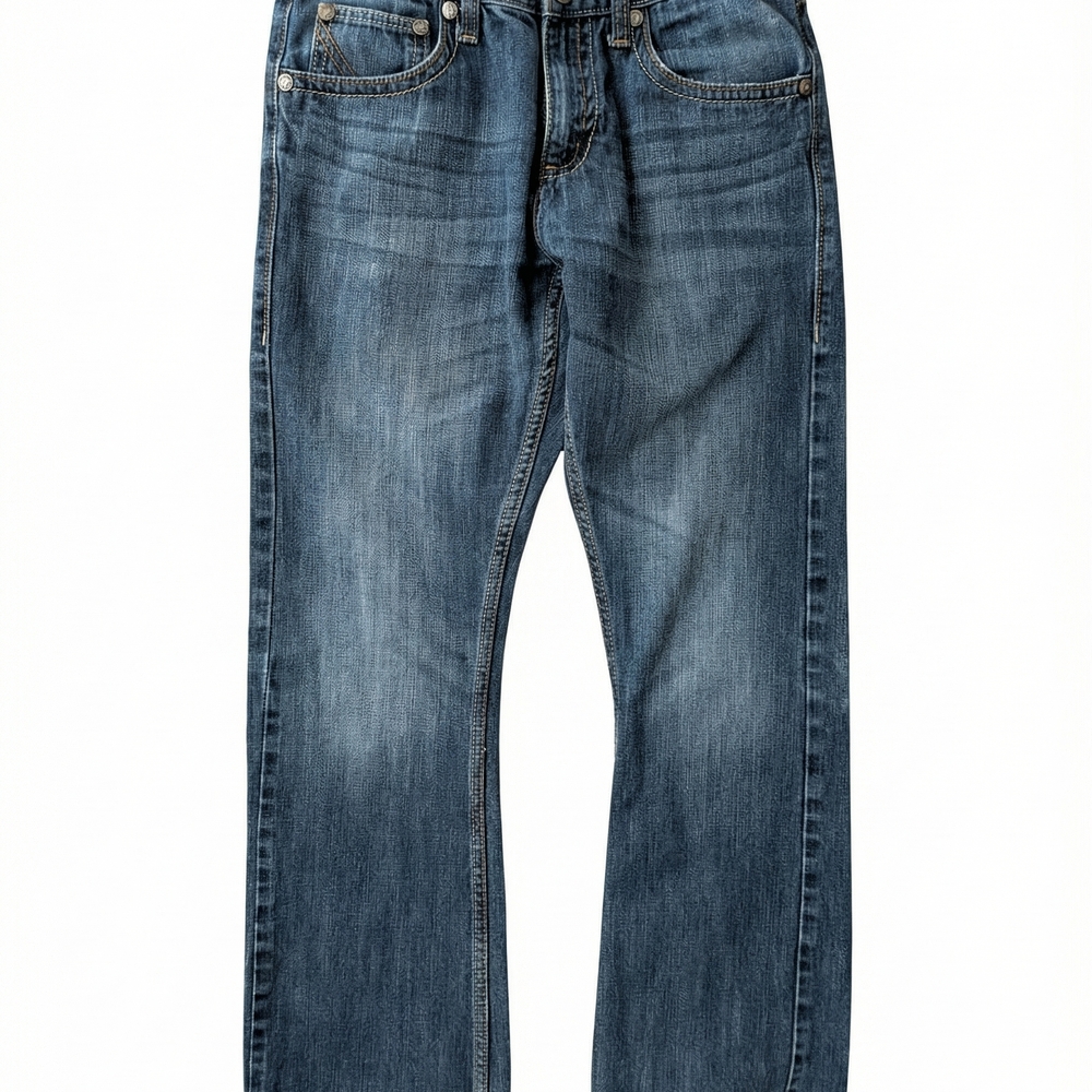 Wrangler 20X Men's Dark Blue Bootcut Jeans 30x29 - Picture 2 of 8